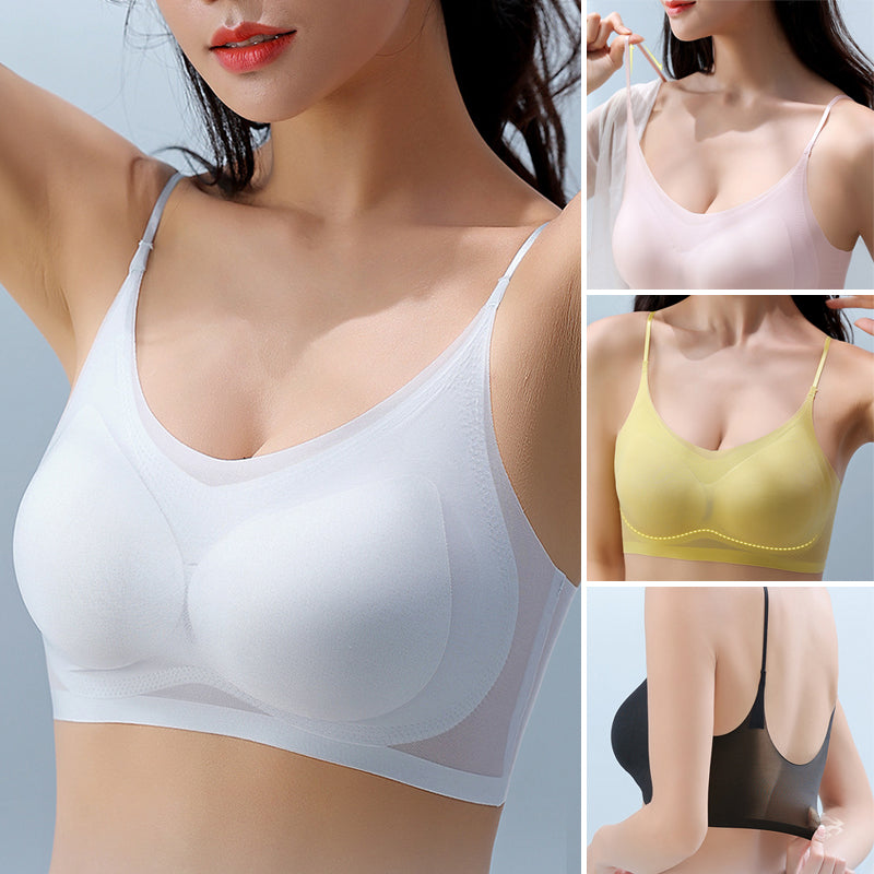 SUMMER SEAMLESS ULTRA-THIN PLUS SIZE ICE SILK COMFORT BRA