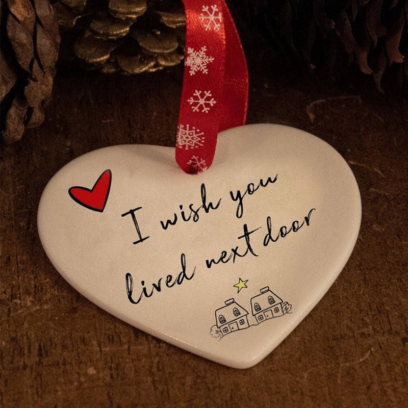 Ceramic Heart Hanging Ornament