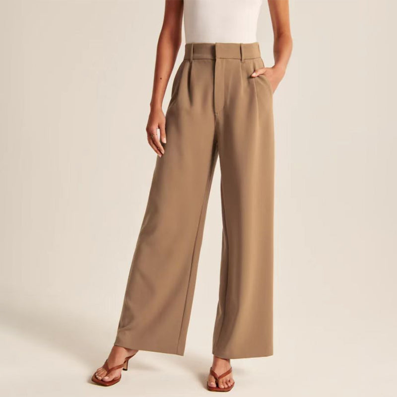 High Waist Tailored Wide Leg Pants