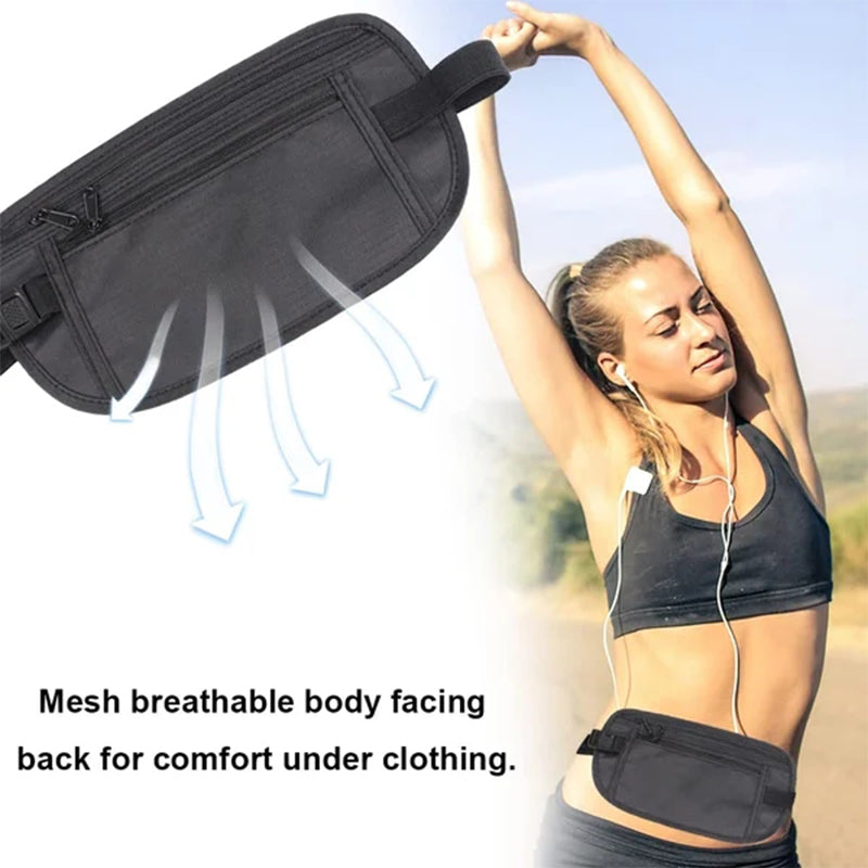 Sport Waist Pack Adjustable with Zipped Pockets