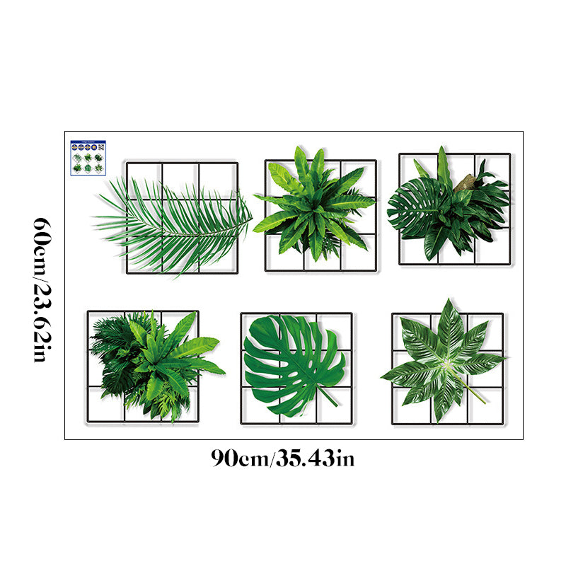 3D Green Plant Wall Sticker