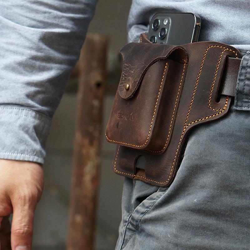 Leather Phone Belt Pouch