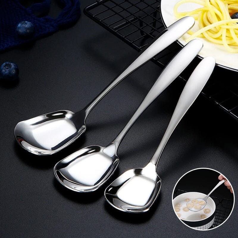 Square Head Stainless Steel Spoons