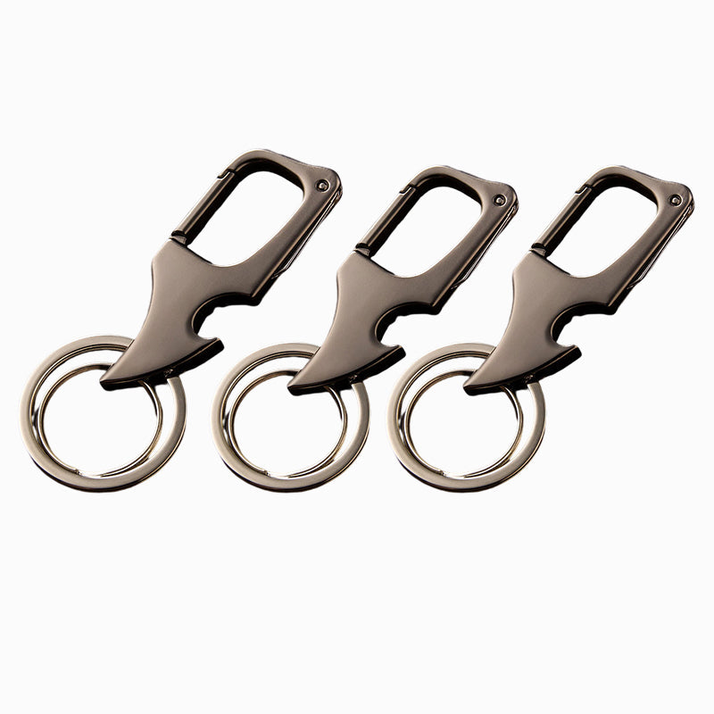 Multifunctional Pendant Bottle Opener Metal Double Ring Key Chain